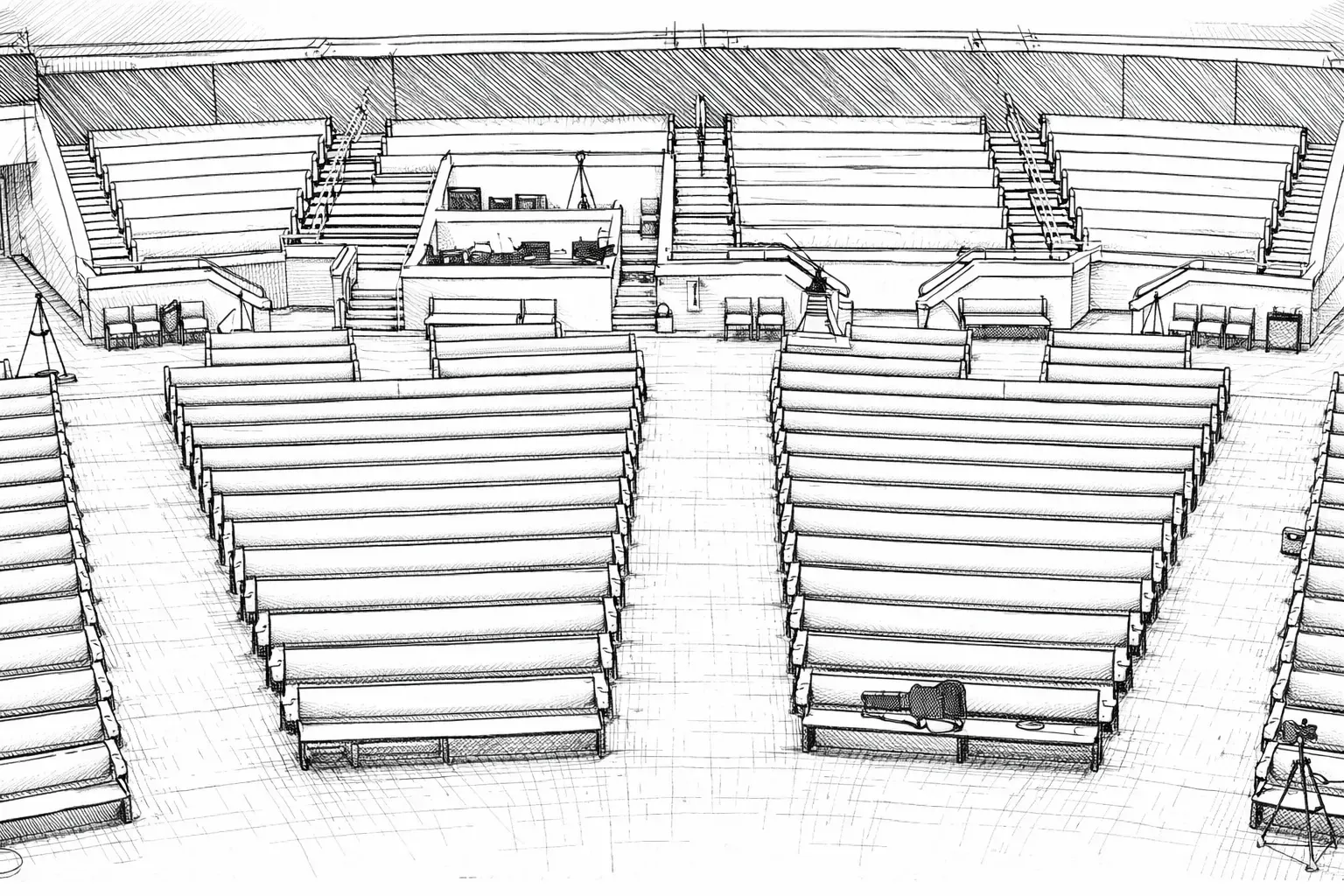 Camera point-of-view of the audience